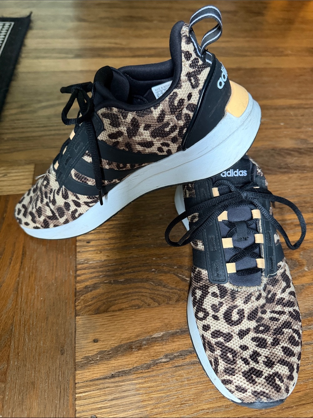 adidas Leopard-Print Casual Sneakers - Tan/Black - Picture 3 of 3
